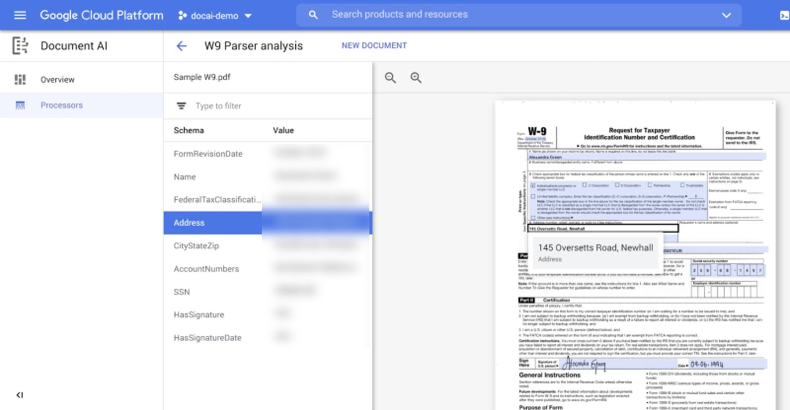Lending Doc AI Parsers